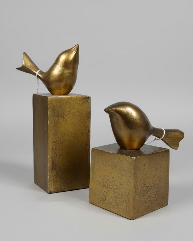 Gold Bird Bookends