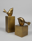 Gold Bird Bookends
