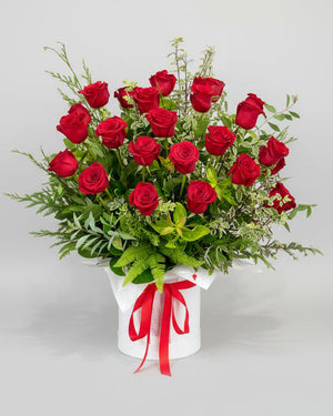 FOREVER YOURS 6,12,18 or 24 Red Rose Arrangement