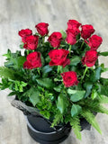 FOREVER YOURS 6,12,18 or 24 Red Rose Arrangement