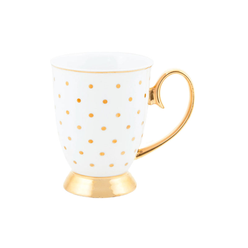 Polka Gold Ivory Mug